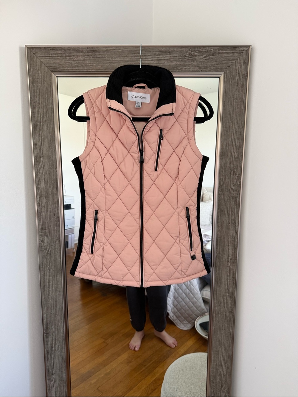 Calvin Klein Quilted Pink Vest Size XS
